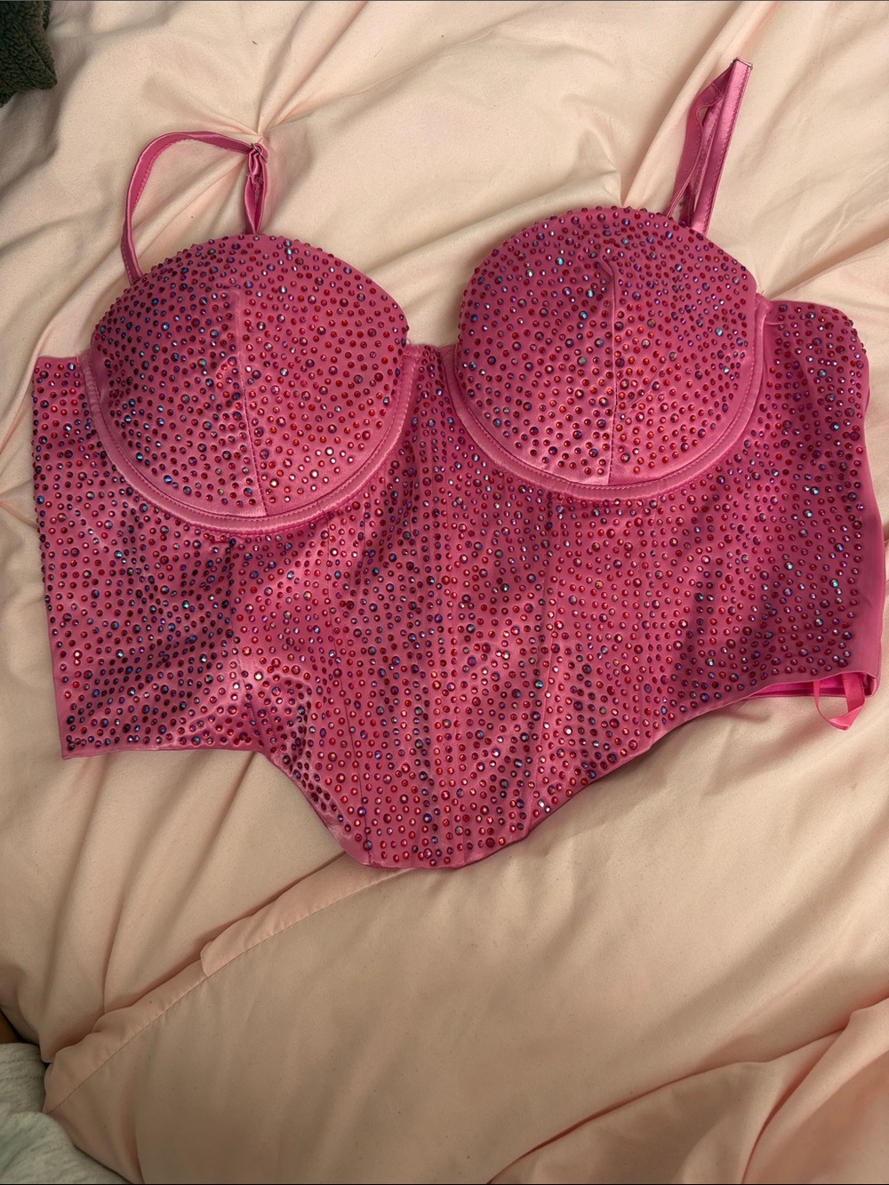 Windsor Hot Pink Embellished Longline Bustier like new never worn